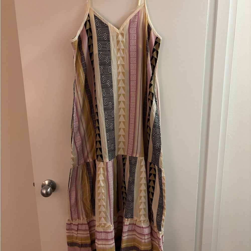 Geometric Patterned Maxi Dress